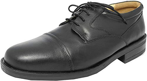 Mens Roamers Extra Wide G Fitting Black Leather Shoes Size 11