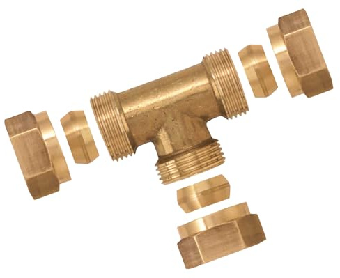 Boutté 3117533 Té bicône laiton égal Tube Ø16