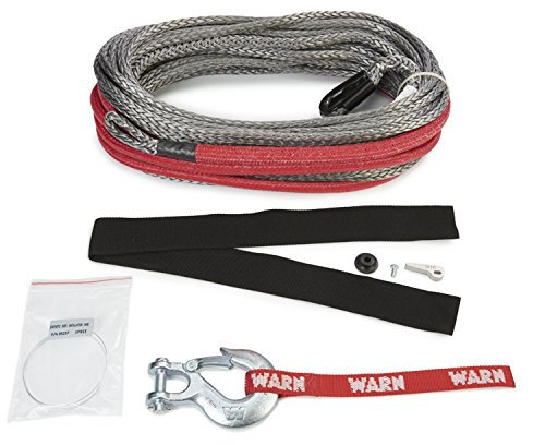 WARN Spydura Pro 96040 Câble de treuil synthétique avec extrémités en Boucle Diamètre 0,95 cm x Longueur 30,5 m, capacité de 8,25 tonnes (7,5 kg)