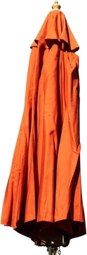 Hardwood Garden Parasol Umbrella - 2M Wide - (Terracotta)