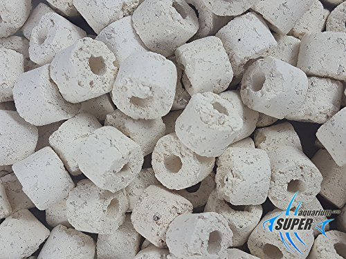 (1kg) Super Aquarium Biological Filter Media, Bio Ceramic Rings Aquarium Tropical Marine, Pond Fish Tank