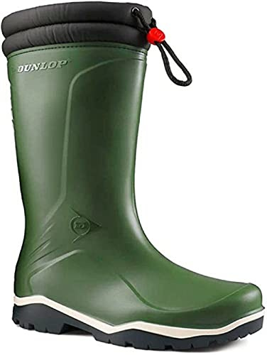 DUNLOP Unisex Fully Insulated Winter Wellington Boots, Tested to -15c, Green UK 6