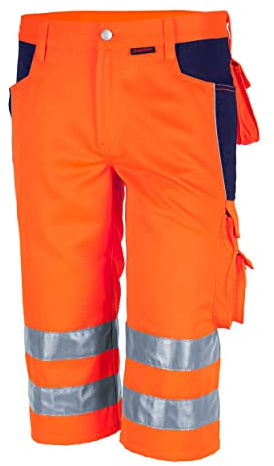 Qualitex Warnschutz-Shorts MW 245 PROfessionell Arbeitskleidung für Handwerk, Kurze Arbeitshose für Damen und Herren