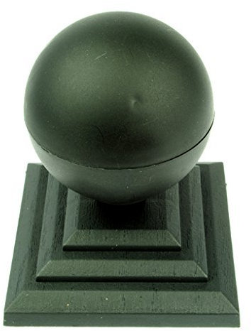 4 x Linic Black Sphere Top Fence Finials & 3 Fence Post Caps. (GT0027). UK Made. Free UK Postage