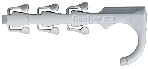 fischer Steckfix SF plus ES 10, Dübel, Schlaufe und Schraube in einem, Einhandmontage, Hohe Haltekräfte durch Sperrriegel, 100 Stück