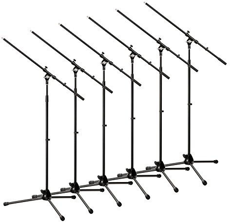 Pronomic MS-15 Pro Mikrofonstativ mit Galgen 6 x Set