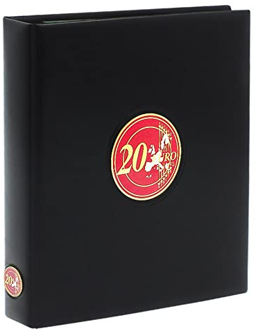 SAFE 7344 Premium Münzalbum für 20-Euro-Münzen – Inkl. 5 Münzblätter & Einschubstreifen 7392 | 4-Ring-Mechanik | Mit Vordrucken bis 2025
