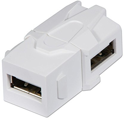 LINDY 60491 USB 90° Typ A Doppelkupplung Keystone für Wanddose etc.