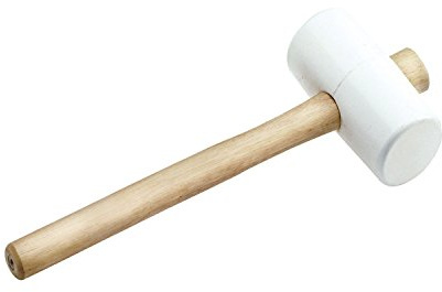 KAUFMANN Gummihammer weiß Kopfdurchmesser mit Eschenstiel, 65 mm, 46.345.03