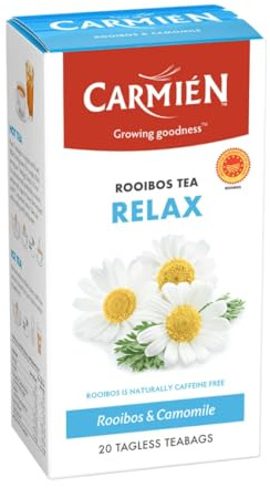 Carmien | Rooibos Tea to Relax, 20 Tea Bags with Camomile & Rosehip Blend