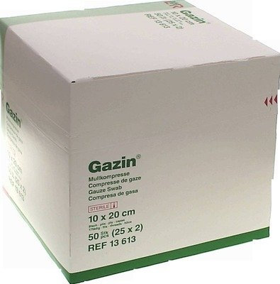 GAZIN Mullkomp.10x20 cm steril 8fach 25X2 St
