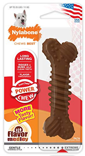 Nylabone Extreme Tough Dog Chew Toy Bone, Durable, Cleans Teeth, Flavour Medley, Small, for Dogs Up to 11 kg