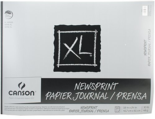 Canson XL Series Newsprint Pad, 18 x 24, Tape Bound, 50 Sheets (400026820)