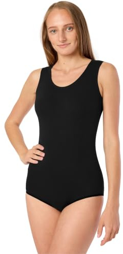 Merry Style Damen Body Ärmellos BD901 (Schwarz, L)