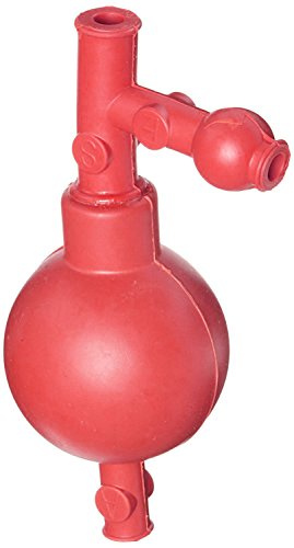 Heathrow Scientific HD20632B Poire de remplissage de pipette en caoutchouc 54 mm L x 54 mm l x 130 mm H Rouge