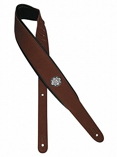 Gitarrengurt/Guitar-Strap Gaucho GST-314 dunkelbraun, extra breit und top gepolstert