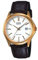 Casio Men`s Wrist Watch, Brown Leather Quartz Watch with White Analogue Display MTP-1183Q-7A