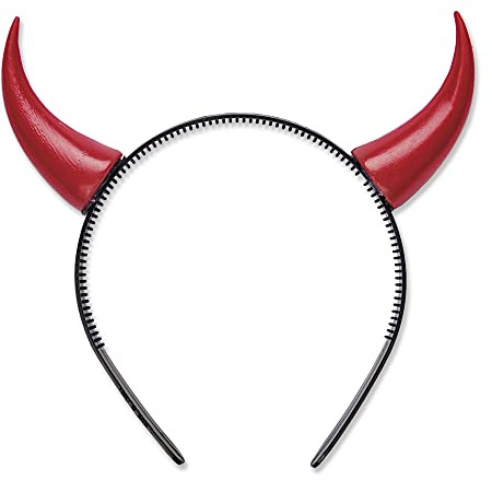 Widmann 5483C – djävulshornar, röd, diadem, huvudbonad, djävulen, helvete, temafest, karneval, halloween