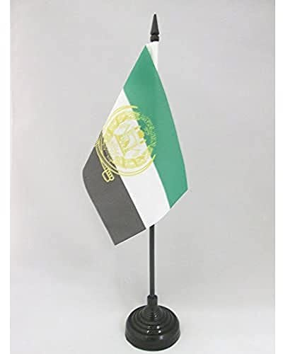 AZ FLAG bordsflagga Afghanistan 2001–2002 15 x 10 cm - liten afghansk kontorsflagga 10 x 15 cm