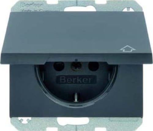 Berker SCHUKO-Steckdose 47517206 mit Klappdeckel K.1 K.1 Steckdose 4011334296447