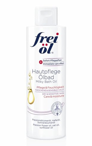 frei öl HautpflegeÖlbad mit hochwertigen pflanzlichen Ölen, feuchtigkeitsspendend rückfettend entspannt und beruhigt extrem trockene und sensible Haut, vegan, Körperöl, 200 ml