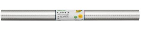 folia R 66 ST - Alufolie auf Rolle, doppelseitig kaschiert, mit festlicher Sternchenprägung, ca. 50 cm x 10 m, silber / silber - ideal zum Basteln und Verpacken