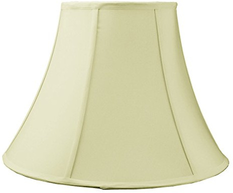 9x18x13.5 Egg Shell Shantung Bell Lampshade with Brass Spider fitter - Perfect for table and floor lamps - Large, Egg Shell