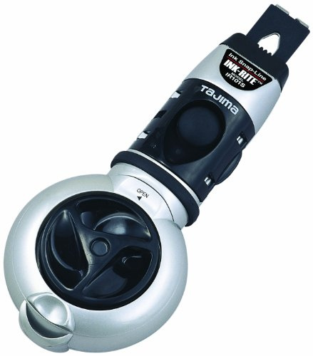 Tajima IR101S-0 Snap Semi Permanent Ink-Line mit automatischem Rücklauf und Easy-Fill Resevoir-IR101S-0, Silber/Schwarz