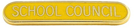 Capricornone School Council School Bar Badge Handmade Vitreous Enamel (Yellow)