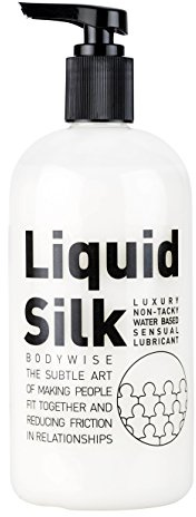 Liquid Silk, Personal Lubricant Bottle Large,Translucent White, Non Flavoured,Unscented, 500 ml