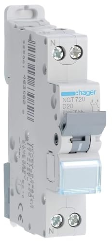 disjoncteur hager - 1 phase + neutre - 20a - 6ka - courbe d - vis / vis