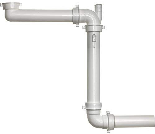 Reginox R27431 Raumspar-Siphon Panama mit Geräteanschluss 40 mm, weiß
