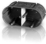 f-tronic Unterputz-Gerätedose massiv, 2-Fach, 63mm tief, UP20, Inhalt: 10, Stück, Black