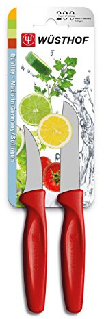 Wüsthof TR9313R Colors Couteau à Eplucher + Couteau à Légumes avec Manche Rouge