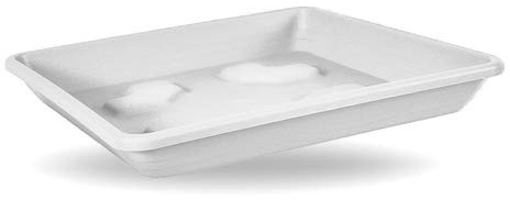 Veca-Piatto Quadrato 36 x 36 cm, Colore: Bianco, Vaso 38