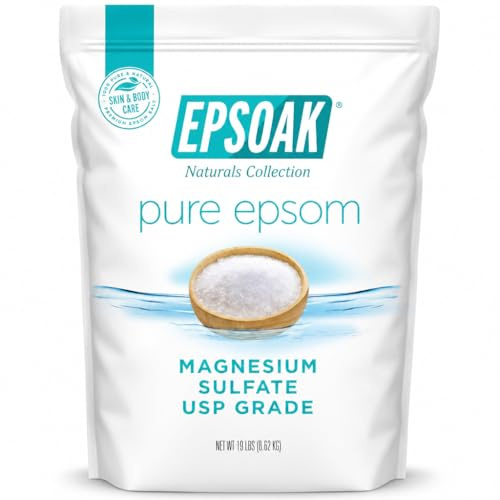 Epsoak Epsom Salt Magnesium Sulfate USP Resealable Bulk Bag (19 Pound Bulk Bag)
