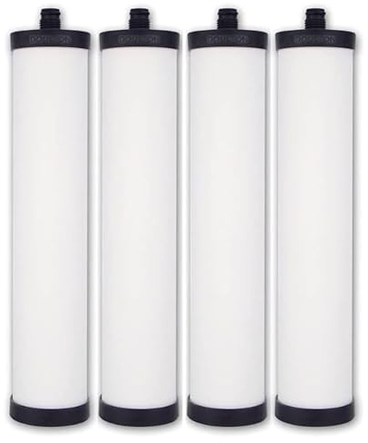 Doulton Ultracarb M15 Drinking Water Ceramic Candle Filter 4 Pack | Reduces Contaminants, Improves Taste & Odour, Compatible with Franke 02, Triflow, Filterflow 1st & 2nd Gen Plastic Housing