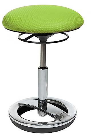 TOPSTAR SITNESS Bob Sitzhocker grün | Made in Germany | Ergonomisch | Bürohocker, Rollhocker | höhenverstellbar | Geprüfte Sicherheit nach GS-Intertek