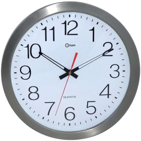 Orium, Orologio da Parete, Impermeabile, Diametro 35,5 cm, Grigio (Grau)