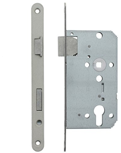 ToniTec Zimmertür Einsteckschloss Dornmaß 55 mm Falle + Riegel Metall rechts PZ (Profilzylinder)