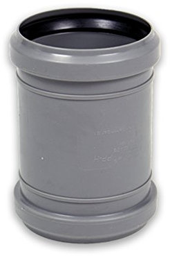 Eigenmarke HT-Abflussrohr Überschiebmuffe, PVC, DN 70, Grau, 1 Stück