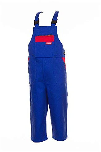 Planam 0164134 Kinderlatzhose, Kornblau/Rot, Größe 134/140
