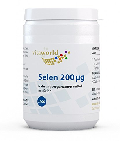 vitaworld Selen 200 µg, 200 µg Selen pro Tablette, Vegan, 100 Tabletten