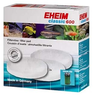 Eheim Filterpad (weiß) für Classic Außenfilter 600 (3 Stück), 7,6 x 17,8 x 17,8 cm