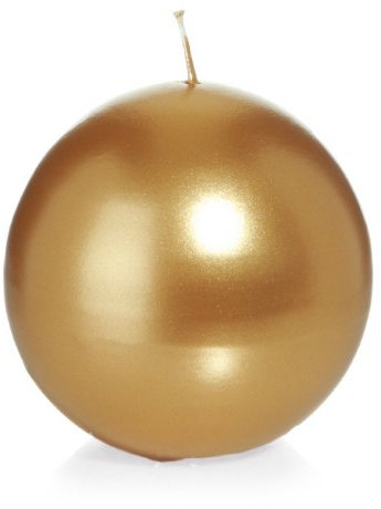 Kugelkerzen Gold 100 mm 6 Stueck