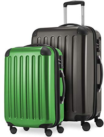 HAUPTSTADTKOFFER - Alex - 2er Kofferset Hartschale glänzend, mittelgrosser Koffer 65 cm + Handgepäck 55 cm, 74 + 42 Liter, TSA