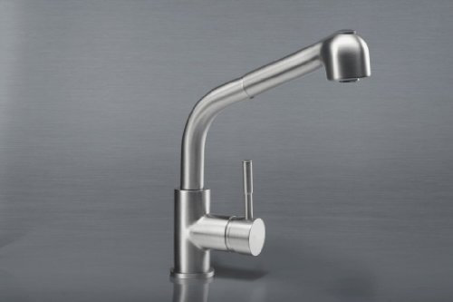 Edle Küchen-Standmischbatterie mit ausziehbarer Brause-Hochdruckarmatur-Küchenarmatur-Einhebel Armatur-Einhebel Mischer-Spültischarmatur-Modell: GLAMOUR- Vega SATIN-VALVEX-Nr.2422250