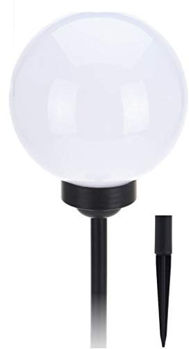 Spetebo LED Solarlampe mit Erdspieß - 15 cm - höhenverstellbar in 2 Größen - mit 2 weißen LEDs