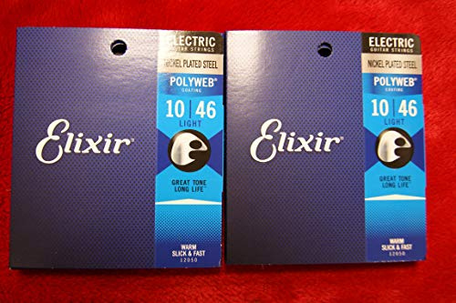 Elixir Polyweb Saiten für 12050 Elektrische 10-46 light Gitarrensaiten (, 2 Packungen)