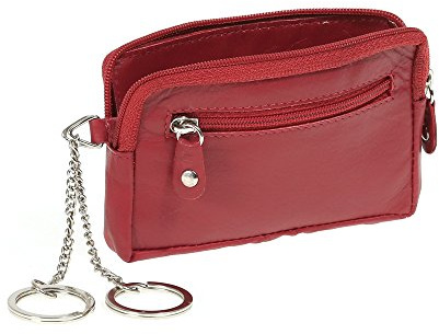 LEAS Pochette pour clés, Cuir véritable, Rouge Special Edition''